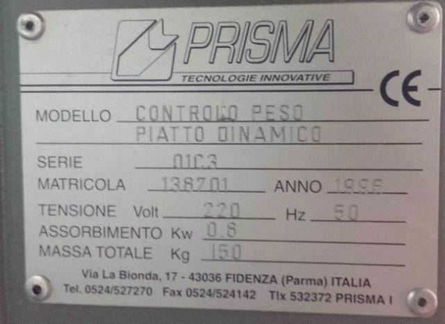 Prisma 01C3 Comparison and checkweigher - آلة قطع الورق: صورة 4 Prisma 01C3 Comparison and checkweigher - آلة قطع الورق: صورة 4