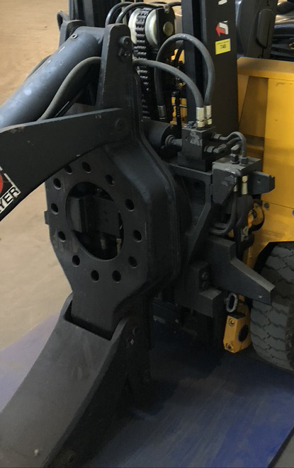 رافعة شوكية كهربائية Three-wheel electric front loader Jungheinrich EFG DF 15 with duplex mast and Meyer roller clamp: صورة 13