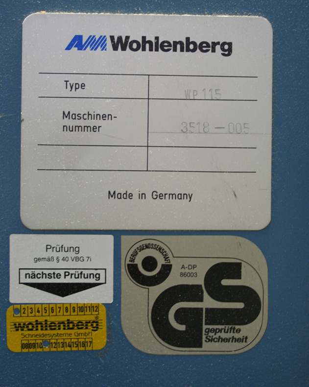 Wohlenberg 115 MCS-2 cutting machine - آلة قطع الورق: صورة 2 Wohlenberg 115 MCS-2 cutting machine - آلة قطع الورق: صورة 2