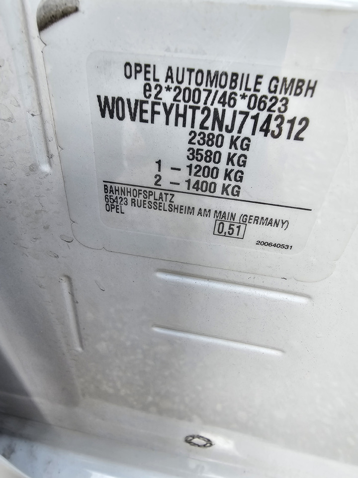 شاحنة توصيل مبردة OPEL COMBO MAXI LONG CHLODNIA MROZNIA CARRIER KLIMA EURO6 [ Copy ]: صورة 7