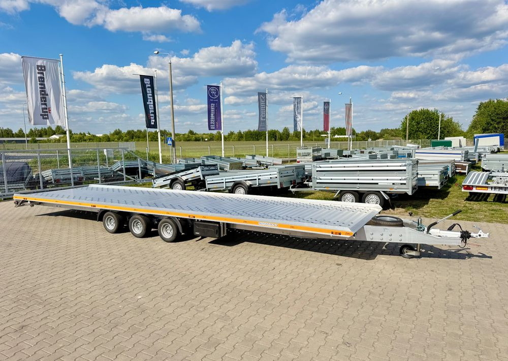 Gromex laweta aluminiowa | 850x210cm | DMC 3500kg | platforma na 2 auta | 3 osie AL-KO | OŚWIETLENIE LED - مقطورة نقل اوتوماتيكي: صورة 1 Gromex laweta aluminiowa | 850x210cm | DMC 3500kg | platforma na 2 auta | 3 osie AL-KO | OŚWIETLENIE LED - مقطورة نقل اوتوماتيكي: صورة 1
