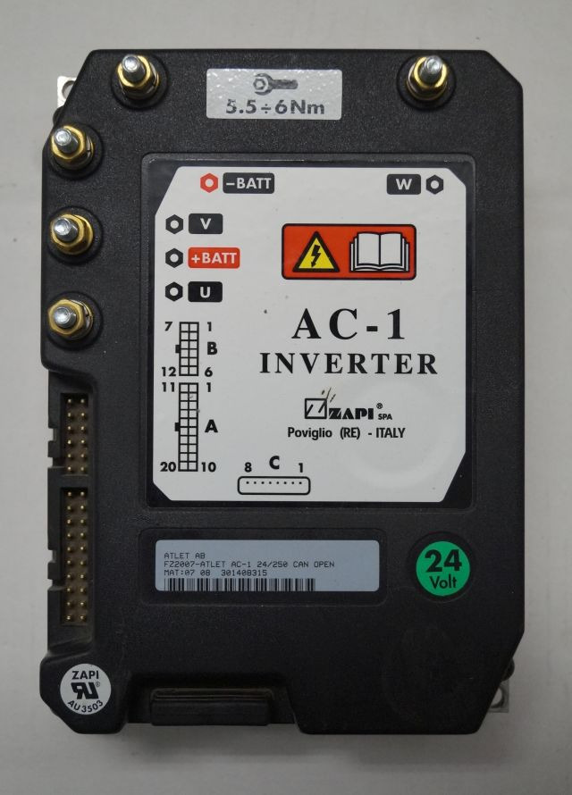 Atlet FZ2007 | Rijregeling Drive controller ZAPI AC1 FZ2007 24/250A can open sn. - وحدة إي سي يو - معدات المناولة: صورة 1 Atlet FZ2007 | Rijregeling Drive controller ZAPI AC1 FZ2007 24/250A can open sn. - وحدة إي سي يو - معدات المناولة: صورة 1