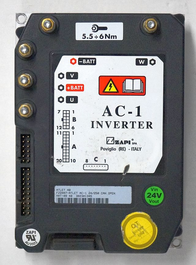 Atlet FZ2007 | Rijregeling Drive controller ZAPI AC1 FZ2007 24/250A can open sn. - وحدة إي سي يو - معدات المناولة: صورة 1 Atlet FZ2007 | Rijregeling Drive controller ZAPI AC1 FZ2007 24/250A can open sn. - وحدة إي سي يو - معدات المناولة: صورة 1