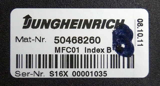 Jungheinrich 50468260 | MFC01 Brake sn A00076722 from ETV214 year 2011 - وحدة إي سي يو - معدات المناولة: صورة 4 Jungheinrich 50468260 | MFC01 Brake sn A00076722 from ETV214 year 2011 - وحدة إي سي يو - معدات المناولة: صورة 4