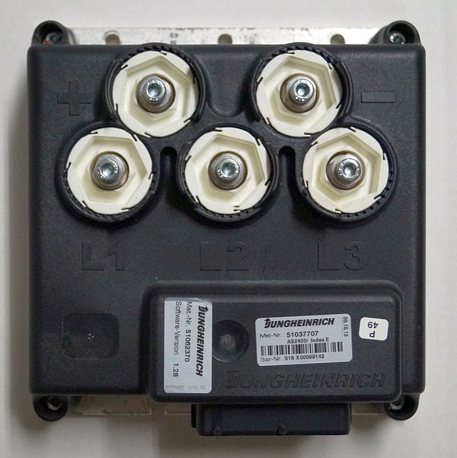 Jungheinrich 51037707 | Rij regeling driving controller AS2405i index E Sw. 1,28 - وحدة إي سي يو - معدات المناولة: صورة 1 Jungheinrich 51037707 | Rij regeling driving controller AS2405i index E Sw. 1,28 - وحدة إي سي يو - معدات المناولة: صورة 1