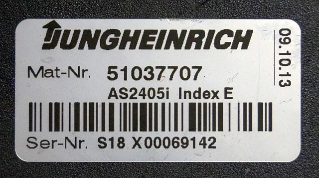 Jungheinrich 51037707 | Rij regeling driving controller AS2405i index E Sw. 1,28 - وحدة إي سي يو - معدات المناولة: صورة 3 Jungheinrich 51037707 | Rij regeling driving controller AS2405i index E Sw. 1,28 - وحدة إي سي يو - معدات المناولة: صورة 3