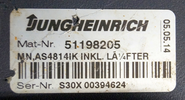 Jungheinrich 51159321 | Rij/hef regeling drive/lifting controller AS4814Ik Index - وحدة إي سي يو - معدات المناولة: صورة 5 Jungheinrich 51159321 | Rij/hef regeling drive/lifting controller AS4814Ik Index - وحدة إي سي يو - معدات المناولة: صورة 5