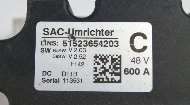Still 51523654203 | Controller 48V/600A V2,03 V2,52 sn. 113531 from Still FMX12 - وحدة إي سي يو - معدات المناولة: صورة 2 Still 51523654203 | Controller 48V/600A V2,03 V2,52 sn. 113531 from Still FMX12 - وحدة إي سي يو - معدات المناولة: صورة 2