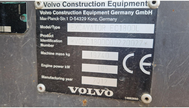Volvo EC180DL - حفار زاحف: صورة 5 Volvo EC180DL - حفار زاحف: صورة 5