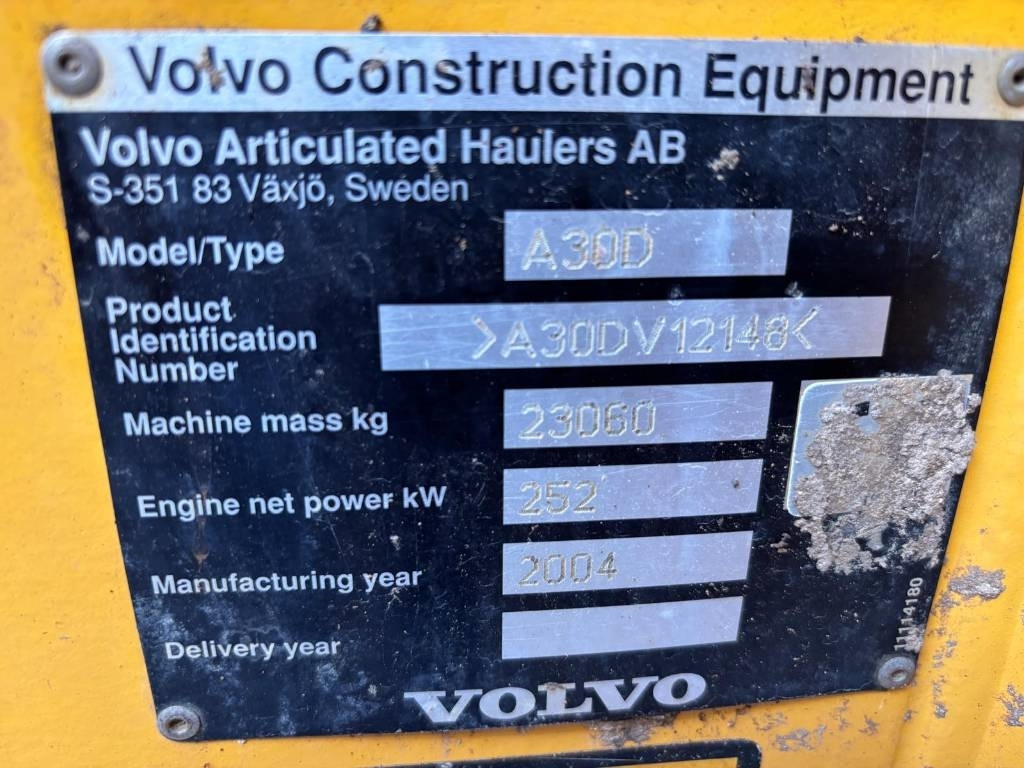 Volvo A 30 D (Under Preparation)  - شاحنة مفصلية: صورة 4 Volvo A 30 D (Under Preparation)  - شاحنة مفصلية: صورة 4