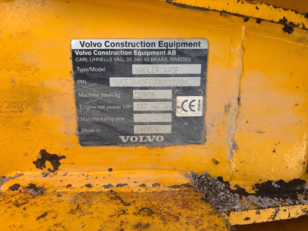 شاحنة مفصلية Volvo A 40 F: صورة 9