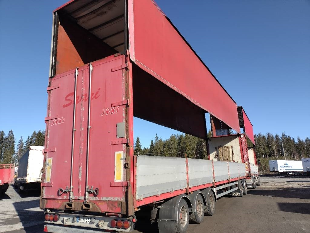 شاحنة ذات ستائر جانبية Scania Nousukapelli+Jyki kärry 3m sisäkork.liukukatot: صورة 8