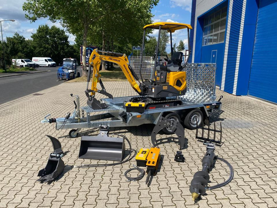 Minibagger BK1000JS + Tieflader + Zubehör *HERBSTAKTION*INKL.19% MWST*BERGER KRAUS*SOFORT!* - حفار صغير: صورة 1 Minibagger BK1000JS + Tieflader + Zubehör *HERBSTAKTION*INKL.19% MWST*BERGER KRAUS*SOFORT!* - حفار صغير: صورة 1