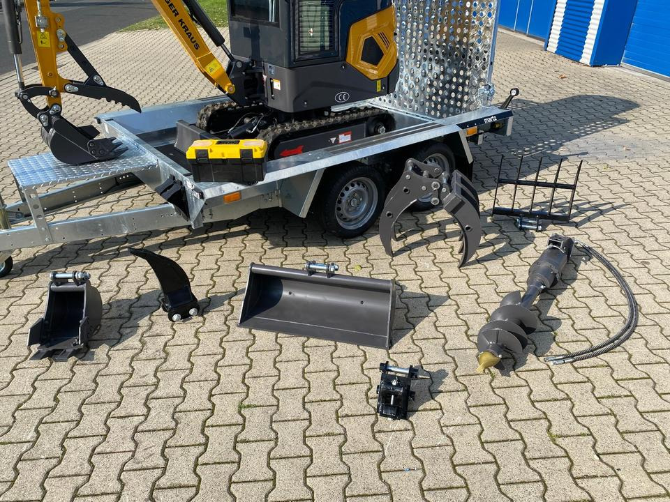 Minibagger BK1250KJSR + Tieflader + Zubehör *INKL.19% MWST*BERGER KRAUS*VERSTELLFAHRWERK* KUBOTA*SOFORT!* - حفار صغير: صورة 2 Minibagger BK1250KJSR + Tieflader + Zubehör *INKL.19% MWST*BERGER KRAUS*VERSTELLFAHRWERK* KUBOTA*SOFORT!* - حفار صغير: صورة 2