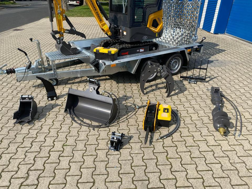 Minibagger BK1250KJSR + Tieflader + Zubehör *INKL.19% MWST*BERGER KRAUS*VERSTELLFAHRWERK* KUBOTA*SOFORT!* - حفار صغير: صورة 3 Minibagger BK1250KJSR + Tieflader + Zubehör *INKL.19% MWST*BERGER KRAUS*VERSTELLFAHRWERK* KUBOTA*SOFORT!* - حفار صغير: صورة 3