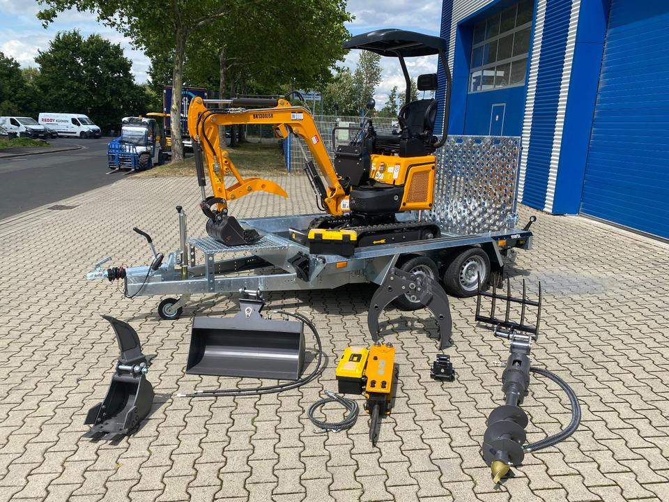 Minibagger BK1300JSR + Tieflader + Zubehör *INKL.19% MWST*BERGER KRAUS*VERSTELLFAHRWERK* KUBOTA*SOFORT!* - حفار صغير: صورة 1 Minibagger BK1300JSR + Tieflader + Zubehör *INKL.19% MWST*BERGER KRAUS*VERSTELLFAHRWERK* KUBOTA*SOFORT!* - حفار صغير: صورة 1