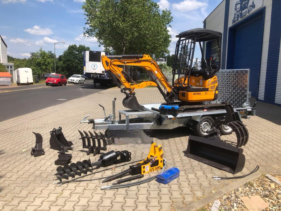 Minibagger BK1700JS +Tieflader +Zubehör *INKL.19% MWST*BERGER KRAUS*KUBOTA*JOYST*SOFORT! - حفار صغير: صورة 2 Minibagger BK1700JS +Tieflader +Zubehör *INKL.19% MWST*BERGER KRAUS*KUBOTA*JOYST*SOFORT! - حفار صغير: صورة 2