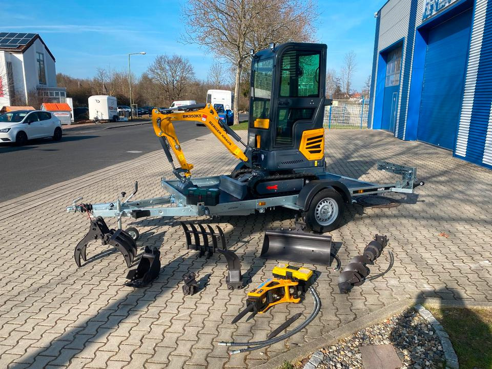 Minibagger BK950KS + Anhänger + Zubehör *INKL.19% MWST*BERGER KRAUS*KABINE*SOFORT!* - حفار صغير: صورة 2 Minibagger BK950KS + Anhänger + Zubehör *INKL.19% MWST*BERGER KRAUS*KABINE*SOFORT!* - حفار صغير: صورة 2