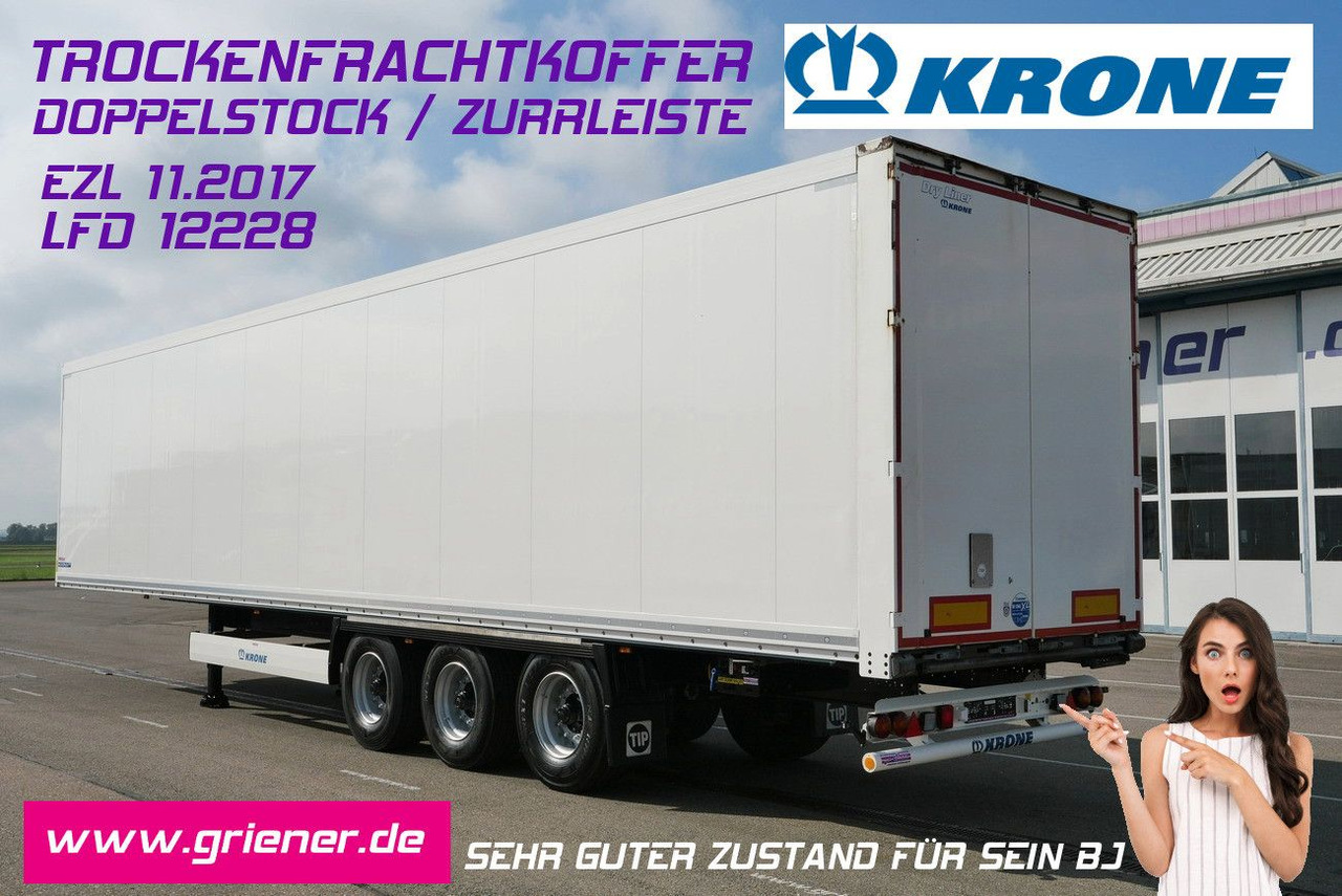 Krone SD 27/ DOPPELSTOCK 33/66 / ZURRLEISTE / BPW - نصف مقطورة بصندوق مغلق: صورة 1 Krone SD 27/ DOPPELSTOCK 33/66 / ZURRLEISTE / BPW - نصف مقطورة بصندوق مغلق: صورة 1