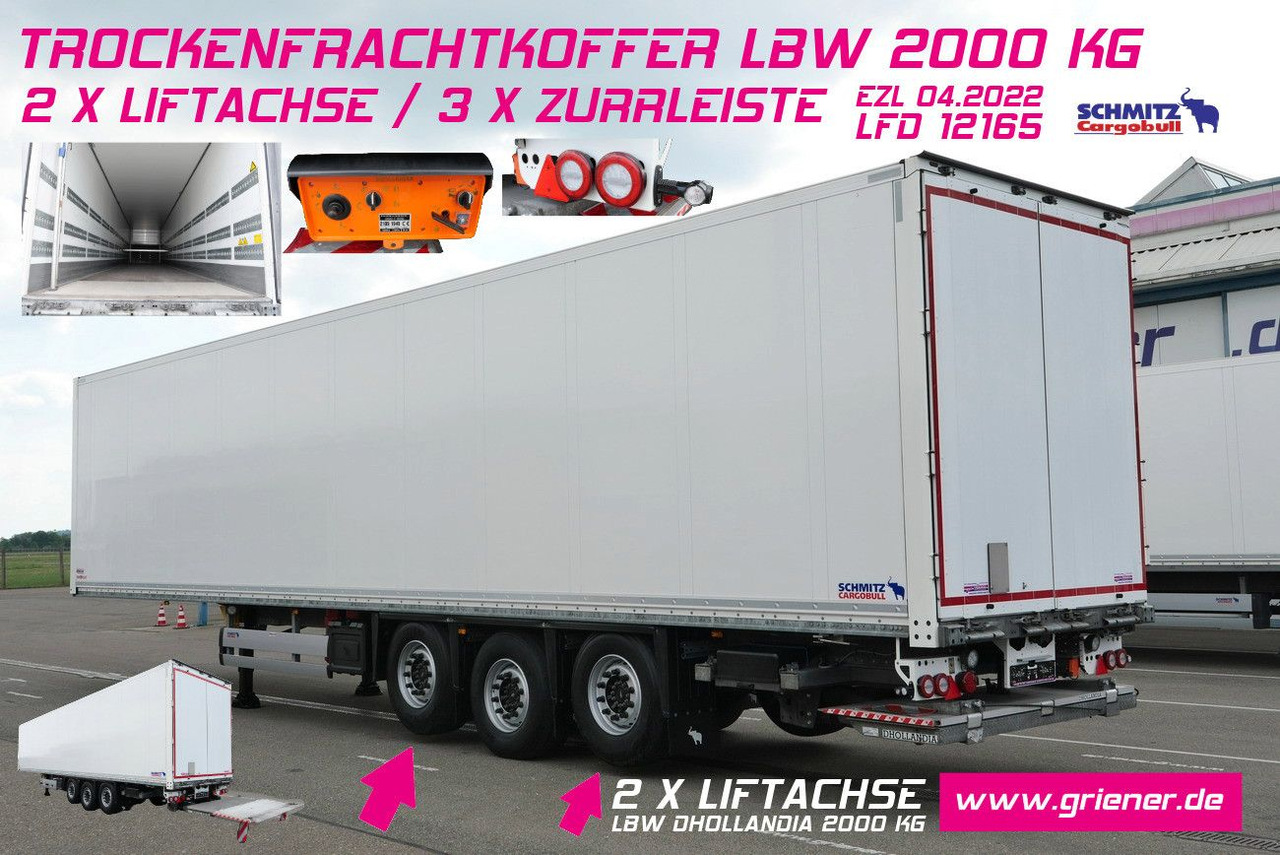 Schmitz Cargobull SKO 24/3 x ZURR/2 x LIFT /LBW 2000 kg / 2,70 - نصف مقطورة بصندوق مغلق: صورة 1 Schmitz Cargobull SKO 24/3 x ZURR/2 x LIFT /LBW 2000 kg / 2,70 - نصف مقطورة بصندوق مغلق: صورة 1