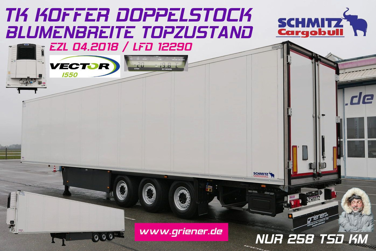 Schmitz Cargobull SKO 24/CARRIER 1550/DOPPELSTOCK/BLUMEN 258tsd km - نصف مقطورة للتبريد: صورة 1 Schmitz Cargobull SKO 24/CARRIER 1550/DOPPELSTOCK/BLUMEN 258tsd km - نصف مقطورة للتبريد: صورة 1