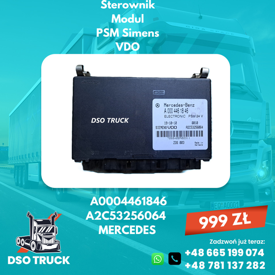 A0004461846 PSM Simens VDO Sterownik Modul Mercedes ACTROS - قطع الغيار: صورة 1 A0004461846 PSM Simens VDO Sterownik Modul Mercedes ACTROS - قطع الغيار: صورة 1