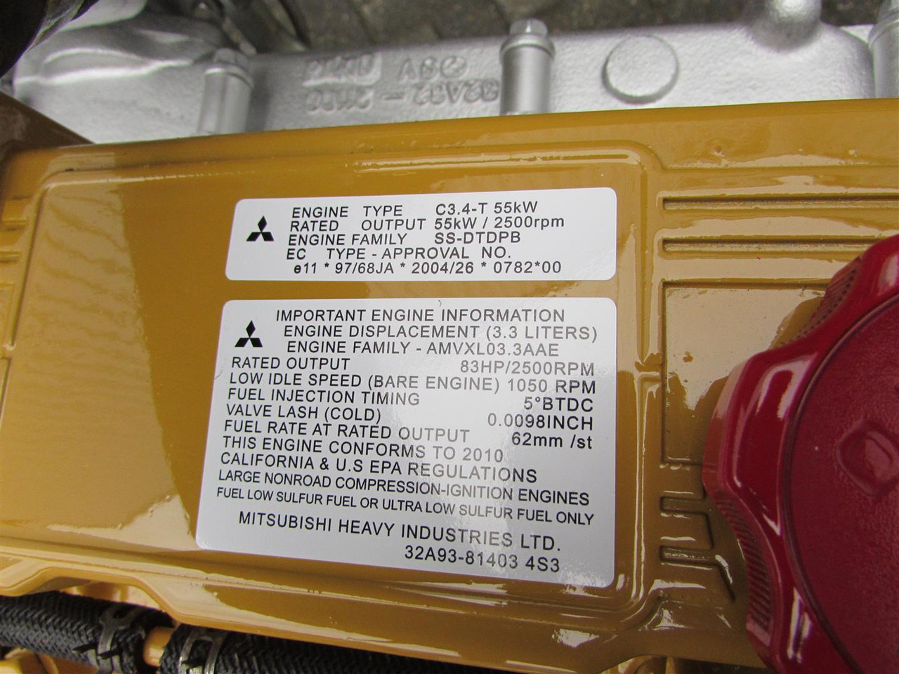 CATERPILLAR / MITSUBISHI RECON S4S-DT73CWL CAT C3.4 55kW-2500Rpm - محرك - اللودر: صورة 2 CATERPILLAR / MITSUBISHI RECON S4S-DT73CWL CAT C3.4 55kW-2500Rpm - محرك - اللودر: صورة 2