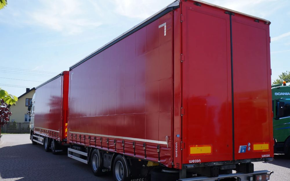 DAF XF 480 EURO 6 ZESTAW TANDEM PRZEJAZDOWY 120 M3 7,8 M + 7,8 M WECON - شاحنة ذات ستائر جانبية: صورة 3 DAF XF 480 EURO 6 ZESTAW TANDEM PRZEJAZDOWY 120 M3 7,8 M + 7,8 M WECON - شاحنة ذات ستائر جانبية: صورة 3