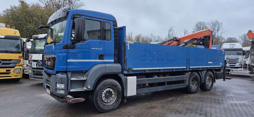 MAN 28.440 TGS 26.440 mit PK 18002 Kran - شاحنة كرين, شاحنات مسطحة: صورة 1 MAN 28.440 TGS 26.440 mit PK 18002 Kran - شاحنة كرين, شاحنات مسطحة: صورة 1