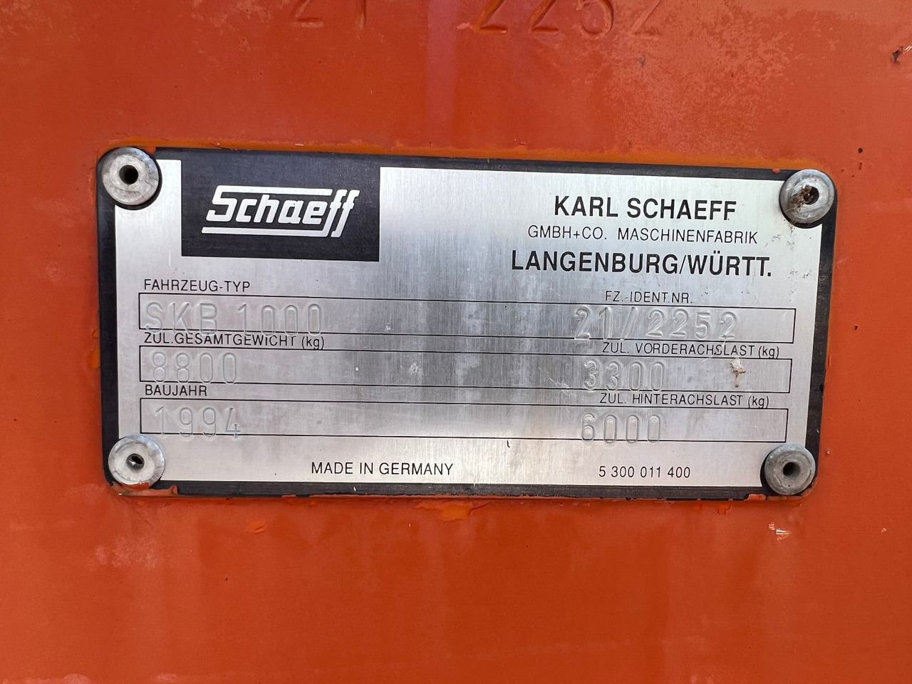 Schaeff SKB 1000 - لودر ذو محراث خلفي/ باكهو: صورة 3 Schaeff SKB 1000 - لودر ذو محراث خلفي/ باكهو: صورة 3
