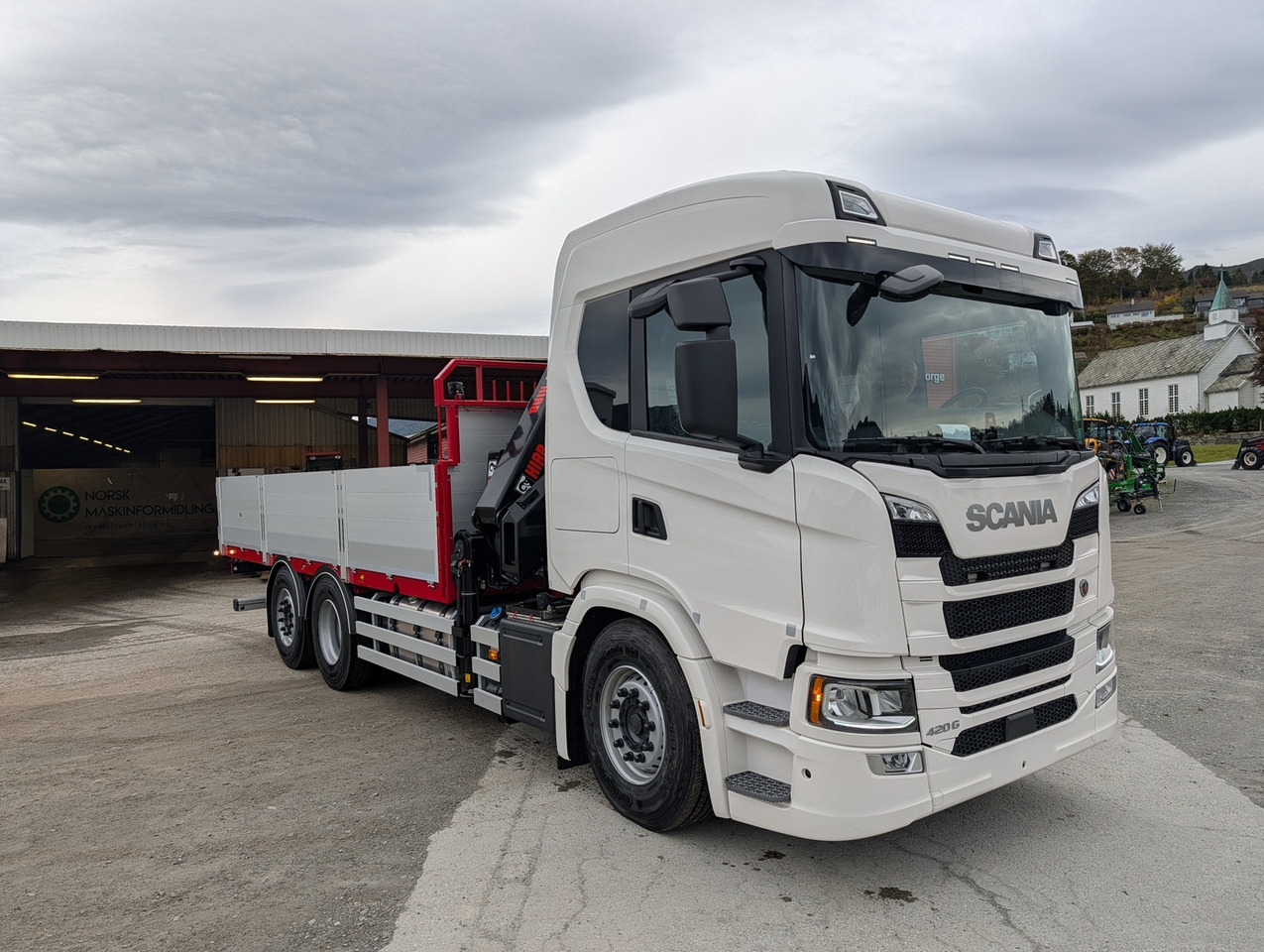 شاحنات مسطحة, شاحنة كرين Scania G420 6x2 med HIAB 232-E5 Hipro og MCE påbygg: صورة 12