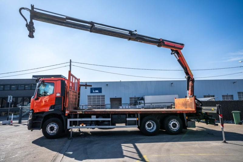 شاحنات مسطحة, شاحنة كرين Renault C 380 DXI-6X2-PALFINGER 18002C/3: صورة 6