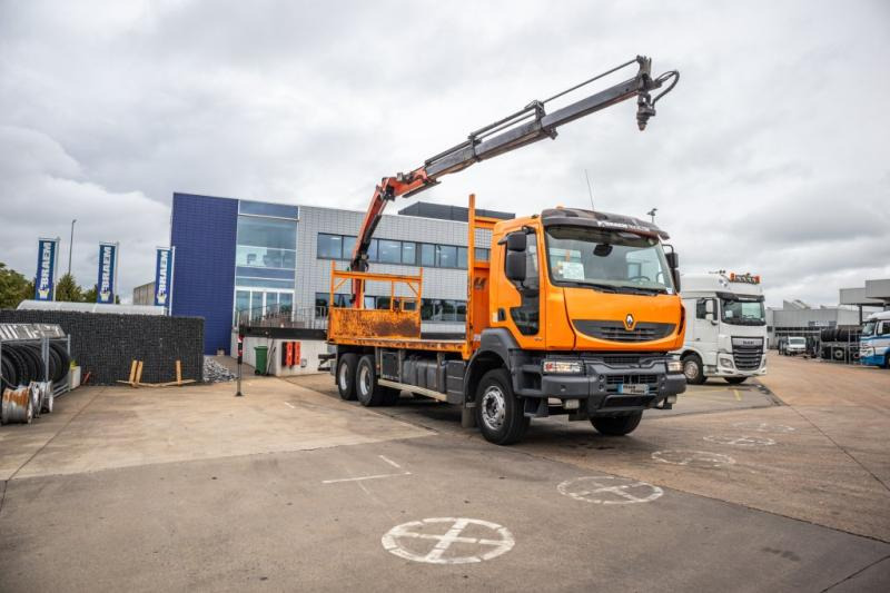 Renault KERAX 380DXI+E5+PK18002/3x - شاحنات مسطحة, شاحنة كرين: صورة 2 Renault KERAX 380DXI+E5+PK18002/3x - شاحنات مسطحة, شاحنة كرين: صورة 2
