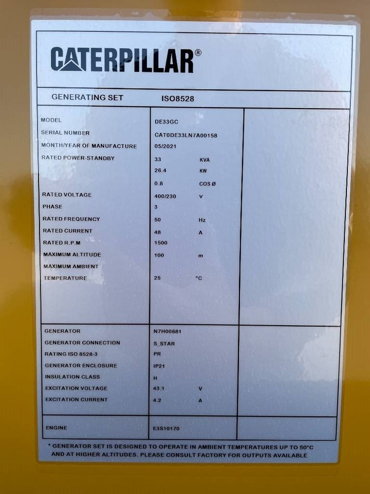 CAT DE33GC - 33 kVA Stand-by Generator Set - DPX-18204 - مجموعة المولد: صورة 5 CAT DE33GC - 33 kVA Stand-by Generator Set - DPX-18204 - مجموعة المولد: صورة 5