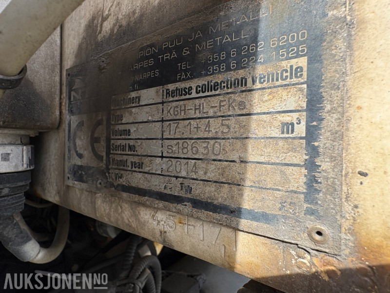 2014 Volvo FM 420 renovasjonsbil med 2-kammers løsning - شاحنة قمامة: صورة 5 2014 Volvo FM 420 renovasjonsbil med 2-kammers løsning - شاحنة قمامة: صورة 5