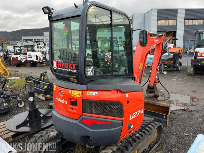 2015 Kubota U27-4 minigraver med skuffe / 1611 timer - حفار صغير: صورة 5 2015 Kubota U27-4 minigraver med skuffe / 1611 timer - حفار صغير: صورة 5