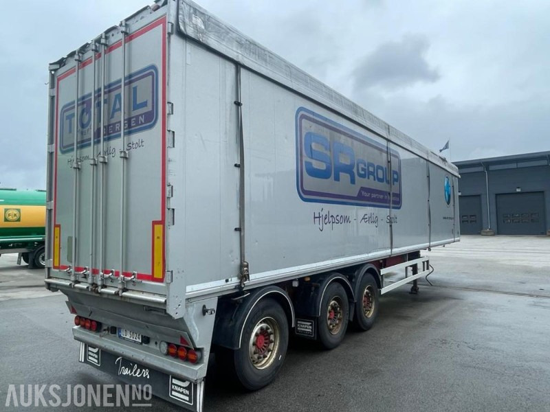 2017 Knapen K502 Walking floor tralle, NY EU - med hydraulisk vegg og tak + låsing - Tillatt totalvekt: 45000 kg. - مقطورة: صورة 2 2017 Knapen K502 Walking floor tralle, NY EU - med hydraulisk vegg og tak + låsing - Tillatt totalvekt: 45000 kg. - مقطورة: صورة 2