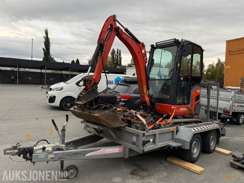 2018 Kubota KX019-4 minigraver m/ Tysse XTREME maskinhenger - حفار صغير: صورة 1 2018 Kubota KX019-4 minigraver m/ Tysse XTREME maskinhenger - حفار صغير: صورة 1
