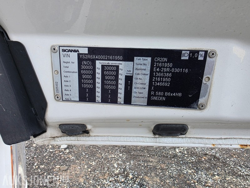 شاحنة قلاب 2019 Scania R580 6X4 EURO6 tippbil nylig EU-godkjent: صورة 13