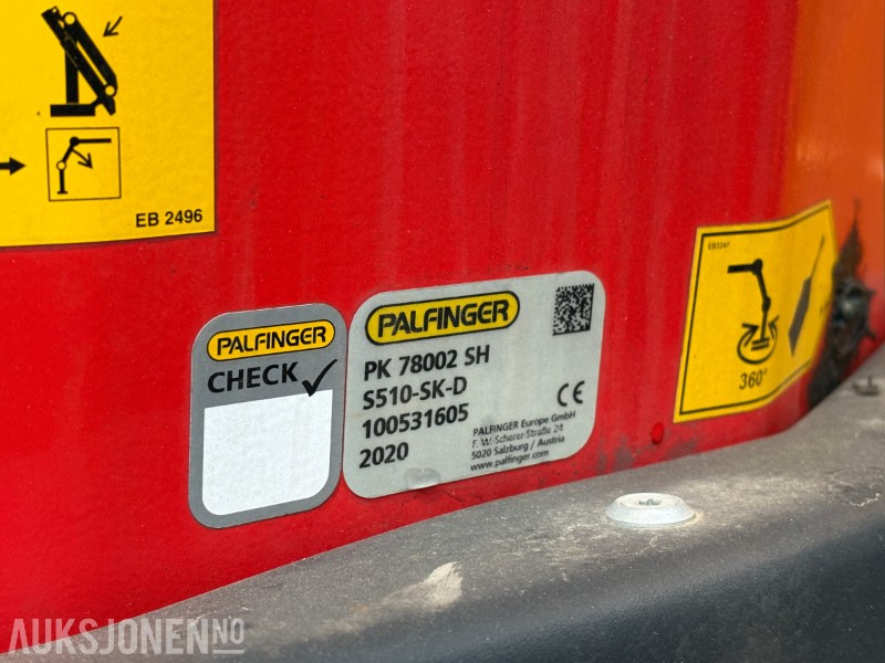 2020 Volvo FH540 Euro6T 8X2 kranbil - Palfinger PK 78002 SH - 54 824 km - شاحنة كرين: صورة 5 2020 Volvo FH540 Euro6T 8X2 kranbil - Palfinger PK 78002 SH - 54 824 km - شاحنة كرين: صورة 5