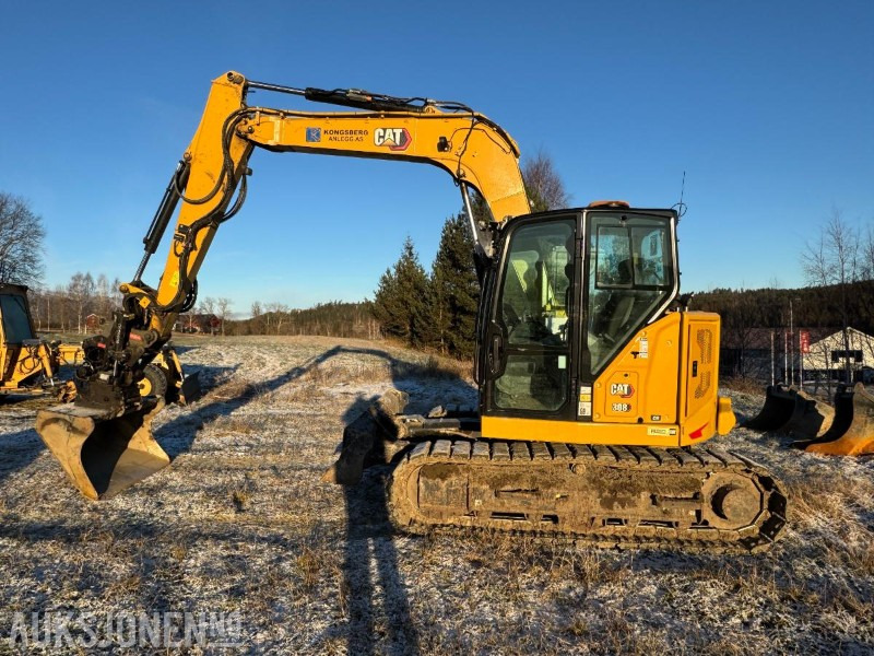 2022 Cat 308CR gravemaskin med gummipads / OilQuick / Engcon tiltrotator / 3 stk skuffer / 1334 timer - حفّار: صورة 2 2022 Cat 308CR gravemaskin med gummipads / OilQuick / Engcon tiltrotator / 3 stk skuffer / 1334 timer - حفّار: صورة 2