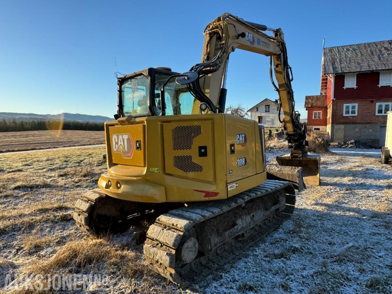 2022 Cat 308CR gravemaskin med gummipads / OilQuick / Engcon tiltrotator / 3 stk skuffer / 1334 timer - حفّار: صورة 5 2022 Cat 308CR gravemaskin med gummipads / OilQuick / Engcon tiltrotator / 3 stk skuffer / 1334 timer - حفّار: صورة 5