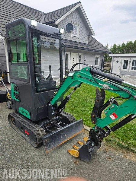 2025 Andre 2025 Cartiwell CW-10 minigraver – lukket hytte – kun 9,8 timer – flere redskap - حفّار: صورة 3 2025 Andre 2025 Cartiwell CW-10 minigraver – lukket hytte – kun 9,8 timer – flere redskap - حفّار: صورة 3