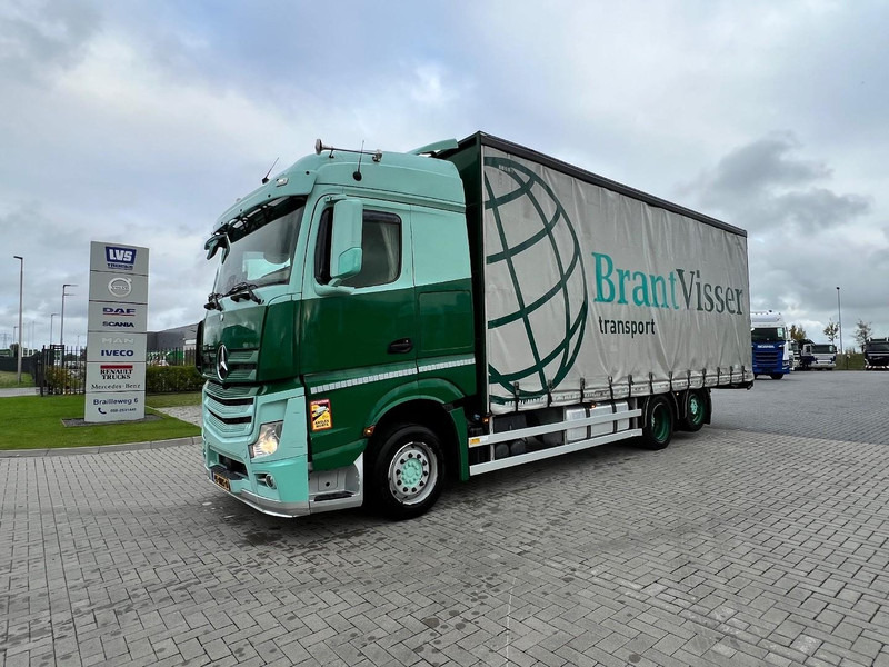 Mercedes-Benz Actros 2745 6x2 bakwagen Schuifzeilen - شاحنة ذات ستائر جانبية: صورة 1 Mercedes-Benz Actros 2745 6x2 bakwagen Schuifzeilen - شاحنة ذات ستائر جانبية: صورة 1