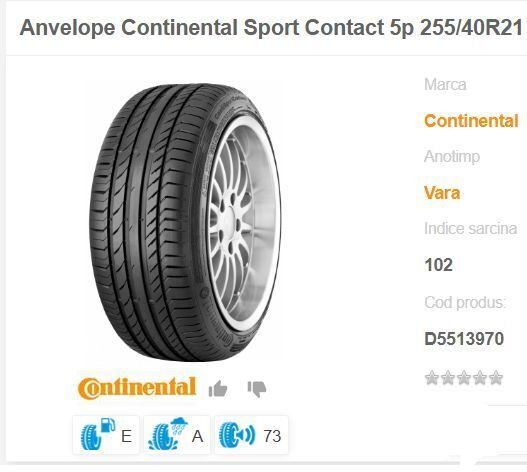 Continental NOI NOU ContisportContact 255 / 40 ZR 21 - عجلات: صورة 1 Continental NOI NOU ContisportContact 255 / 40 ZR 21 - عجلات: صورة 1