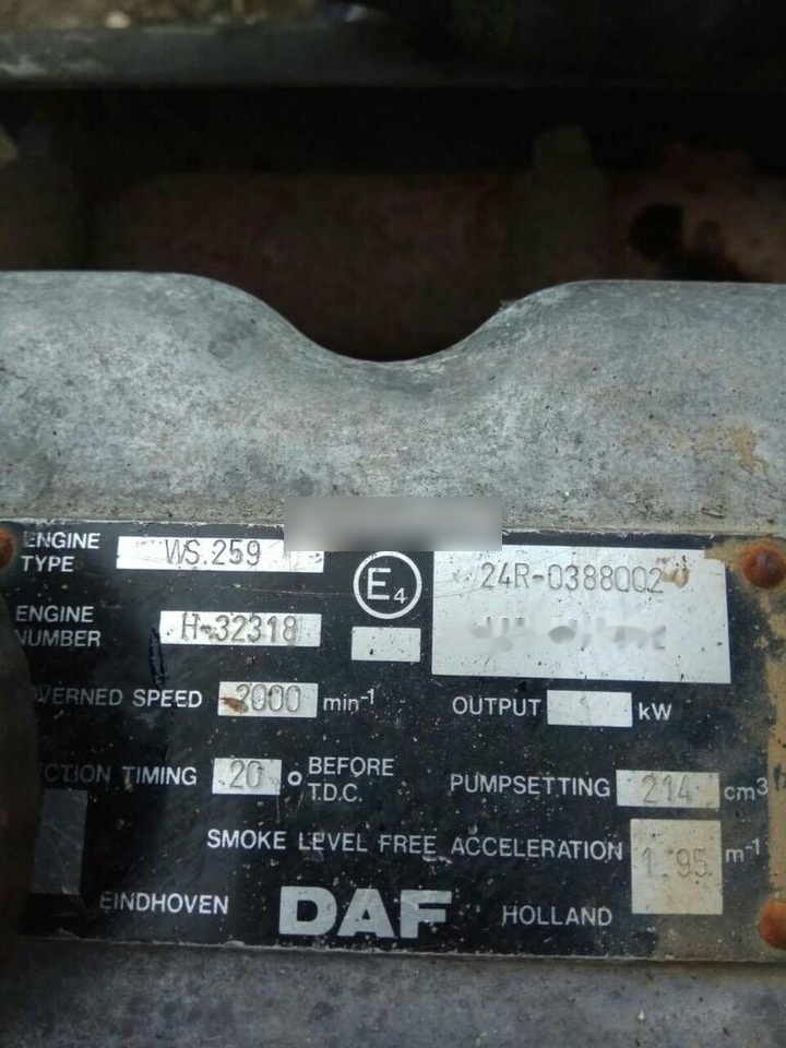 DAF ATI WS259 E2   DAF - محرك - شاحنة: صورة 5 DAF ATI WS259 E2   DAF - محرك - شاحنة: صورة 5