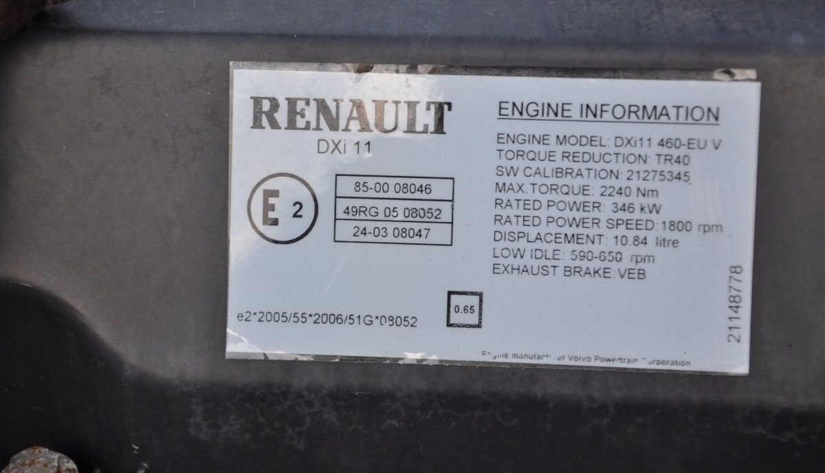 Renault DXi11 Renault PREMIUM DXI - محرك - شاحنة: صورة 3 Renault DXi11 Renault PREMIUM DXI - محرك - شاحنة: صورة 3