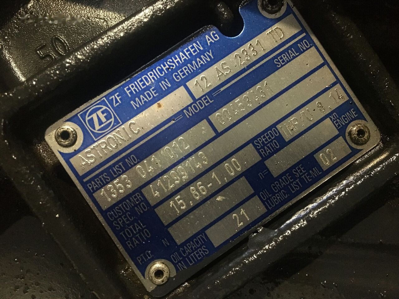 ZF 12AS 2331TD +intarder 1353041012 - صندوق التروس - شاحنة: صورة 1 ZF 12AS 2331TD +intarder 1353041012 - صندوق التروس - شاحنة: صورة 1