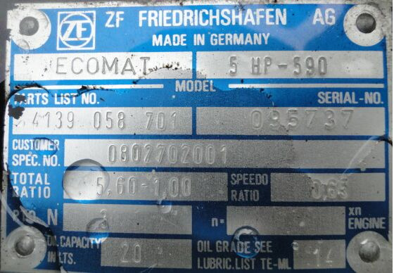 ZF Ecomat 5HP590 4139058701 - صندوق التروس - شاحنة: صورة 4 ZF Ecomat 5HP590 4139058701 - صندوق التروس - شاحنة: صورة 4