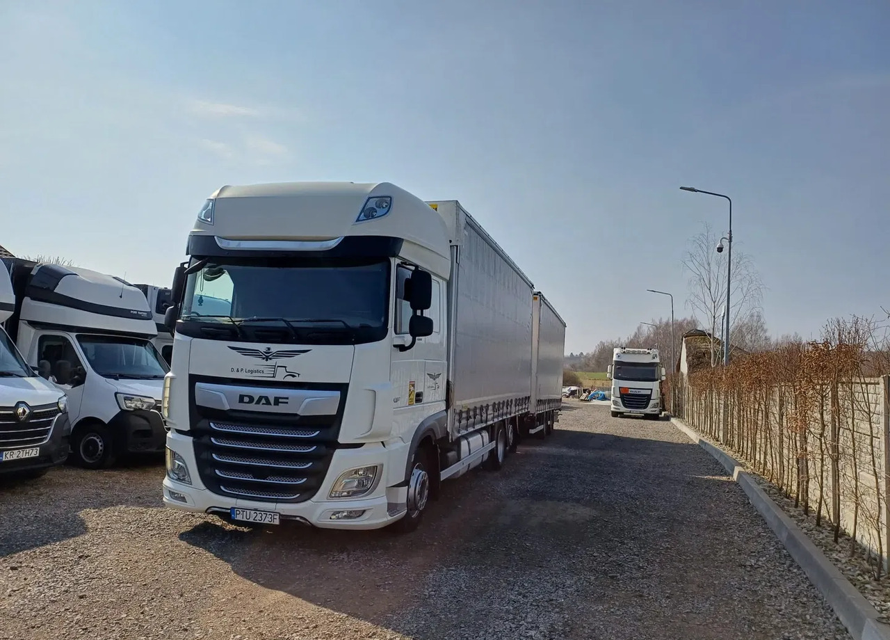 DAF XF 480 SUPER SPACE CAB / ZESTAW TANDEM PRZEJAZDOWY 120m3 - شاحنة ذات ستائر جانبية: صورة 2 DAF XF 480 SUPER SPACE CAB / ZESTAW TANDEM PRZEJAZDOWY 120m3 - شاحنة ذات ستائر جانبية: صورة 2